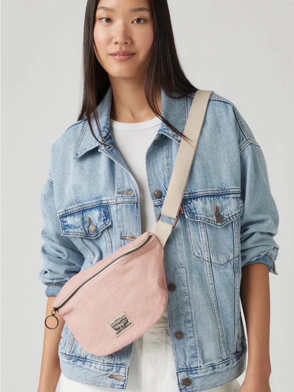 Levi's Blush Cotton Crossbody Waist Bag
